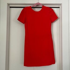 Babaton Red Short Sleeve Mini Dress
